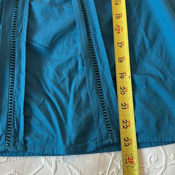 Loft Cutout Raglan Sleeve Teal Blouse Size Medium - Picture 7 of 7